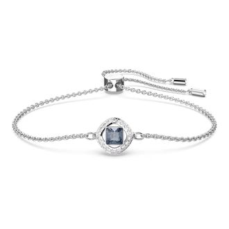 Swarovski Angelic Square Blauwe Kristallen Armband - Dames - Armbanden - Grijs - ONE Size - Accessoires