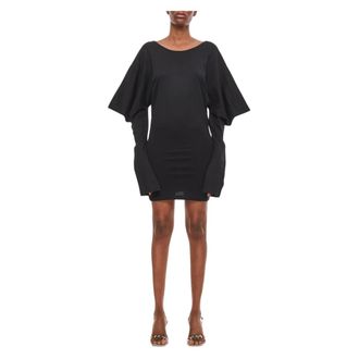 SETCHU Short Dresses, female, Black, 4XS, Draped-Detail Mini Dress