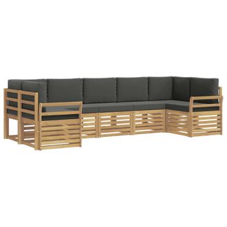 vidaXL Conjunto De Sof&aacute;s De Exterior 7 Uds. Blanco Y Antracita Vidaxl