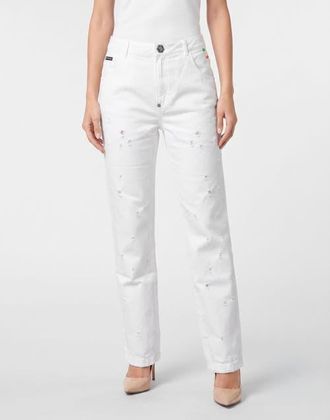 Philipp Plein Straight Fit Jeans Mini Roedge Women in Summersnow at Nordstrom, Size 29
