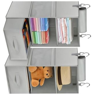 OEM Organizadores De Ropa Colgantes Resistentes, Con Acabado Gris