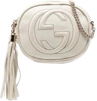 Gucci Pre-owned Cross Body Bags, female, White, Size: ONE SIZE Pre-owned Vintage Cross Body Bag