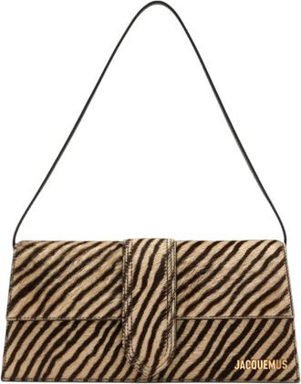 Jacquemus Le Bambino Long Schoudertas - Dames - Schoudertassen - Bruin - ONE Size - Katoen - Tassen