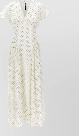 Rotate maxi dress with polka dot pattern