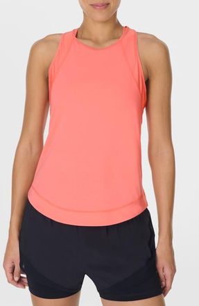 Sweaty Betty Breathe Easy Run Mesh Tank in Melon Pink at Nordstrom, Size Xx-Large