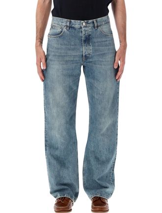 Jeanerica Vega Non-Stretch Cotton Organic Medium Waist Straight-Leg Jeans