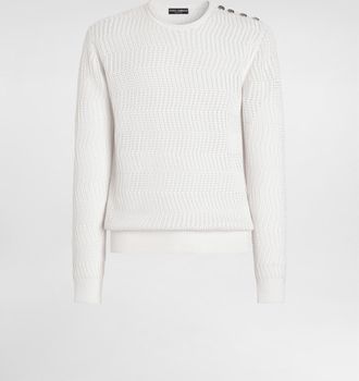 Dolce & Gabbana Girocollo Con Botton - Man Sweaters And Cardigans Multicolor 44