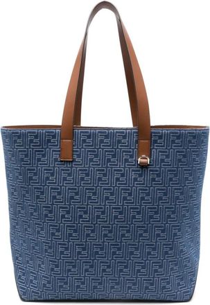 Fendi FF Shopping Bag Medium - Dames - Shoppers - Blauw - ONE Size - Denim - Tassen