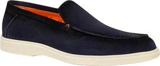 Santoni Su&egrave;de Loafer - Heren - Schoenen - Blauw - Maat: 43 1/2 EU Su&egrave;de