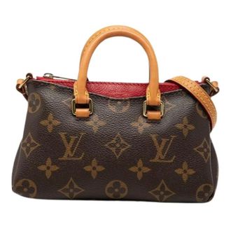 Louis Vuitton Pre-owned Pallas Mini Bag - Dames - Pre-owned - Bruin - Maat: ONE Size Zijde
