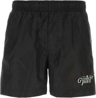 Givenchy Logo-geborduurde Zwemshorts - Heren - Strandmode - Zwart - M - Badmode