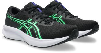 Asics Laufschuh ASICS PATRIOT 14, Herren, Gr. 42,5, schwarz, vital gr&uuml;n, Synthetik, Schuhe Laufschuh