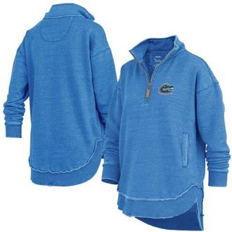 Pressbox Womens Pressbox Royal Florida Gators Northfork Sojourn Poncho Quarter-Zip Sweatshirt at Nordstrom, Size Medium