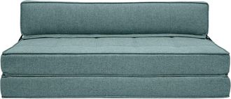 Miliboo Miliboo - Sill&oacute;n Cama 2 Plazas De Tela Verde Gris&aacute;ceo Katy