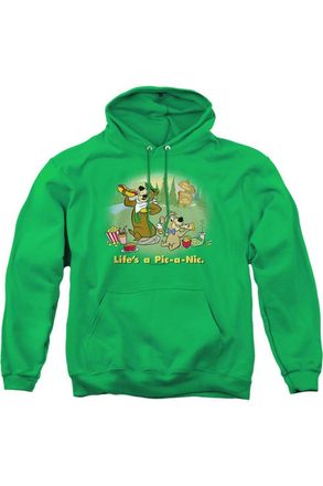 Gildan Yogi Bear Lifes A Pic A Nic Adult Pull Over Hoodie / Hooded Sweatshirt