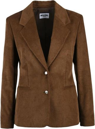 Moschino Corduroy Blazer - Dames - Blazers - Bruin - M - Katoen - Jassen