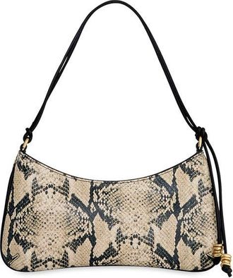 Rebecca Minkoff Reina Snake Embossed Leather Shoulder Bag in Oro Snake at Nordstrom