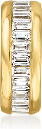 Ross-Simons Baguette Lab-Grown Diamond Bead Charm in 18kt Gold Over Sterling