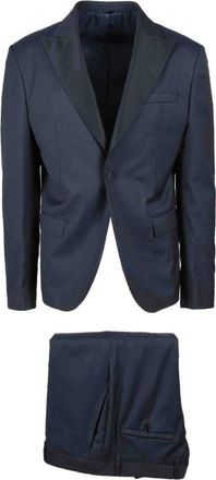 Alessandro Dell'Acqua Heren Wolmix Jurk - Heren - Business pakken - Blauw - 2XL - Wol - Kostuums