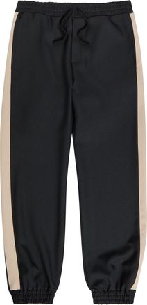Valentino Garavani Panelled Jersey-twill Track Pants - Black And White - Xxl