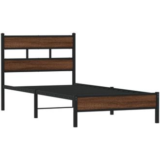 vidaXL Estructura de cama sin colchón madera marrón roble 80x200 cm Vidaxl