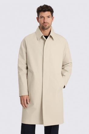 Moss Light Taupe Oversized Cotton Raincoat
