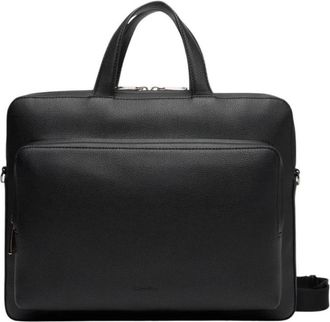 Calvin Klein Zwarte herentas met schouderband - Heren - Laptoptassen - Zwart - ONE Size - Polyester - Tassen