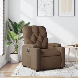 vidaXL Sill&oacute;n Reclinable De Tela Marr&oacute;n Vidaxl