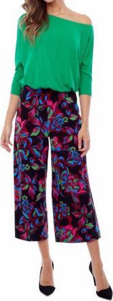 UP Wide Crop Pant In Ibiza Print