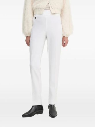 Joseph Ribkoff logo-plaque trousers - White