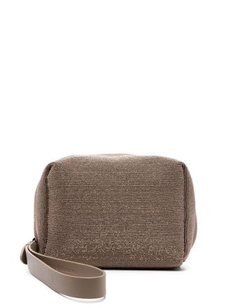 Brunello Cucinelli beaded clutch bag - women - Calf Leather/Fabric - OS - Brown