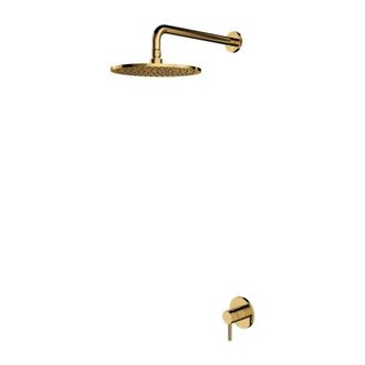 Omnires Omnires Y - Conjunto De Grifo Empotrado Para Ducha Y Ducha Superior, Con Cuerpo, Di&aacute;metro 25 Cm, Dorado Sysy36gl