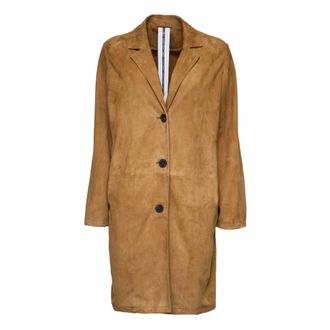 S.W.O.R.D 6.6.44 Single-Breasted Coats, female, Brown, Size: XS Giacca in suede