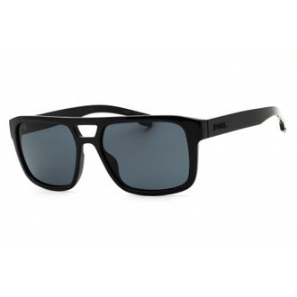HUGO BOSS Grey Rectangular Mens Sunglasses BOSS 1648/S 0807 IR 56