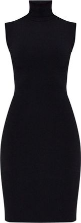 VETEMENTS high-neck fitted minidress - women - Polyamide/Polyester/Elastane/Viscose - M - Black