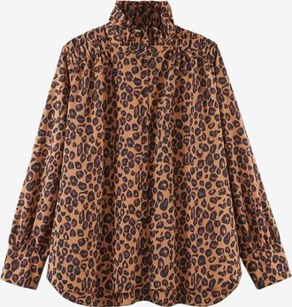 Balzac Paris Hochgeschlossene Hemdbluse aus bedruckter Popeline L&eacute;onor