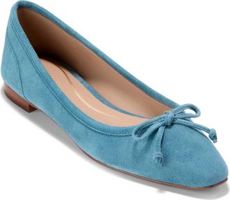 Cole Haan Paget Ballet Flat in Provincial Blue Suede at Nordstrom, Size 10.5