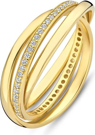 Parte Di Me Accessoires, Dames, Geel, 60 MM, Ponte Vecchio Lanza Ring met Zirkonia