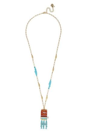 Betsey Johnson Sardines Pendant Necklace in Blue at Nordstrom