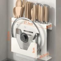 OEM Soporte Para Cuchillos De Acero Inoxidable 304 Con Estante Para Palillos - Organizador De Pared/escritorio Sin Necesidad De Taladrar Para Cubiertos, T