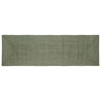 vidaXL Alfombras De &Aacute;rea Rectangular Verde Oliva 80 X 250 Cm Yute Vidaxl