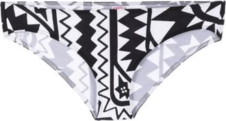 Eres Geometrisch Print Bikini Broekje - Dames - Bikinis - Zwart - S - Spandex - Badmode