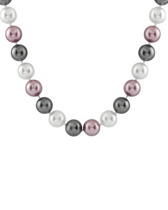 Splendid Pearls Silver 12-13mm Shell Pearl Necklace