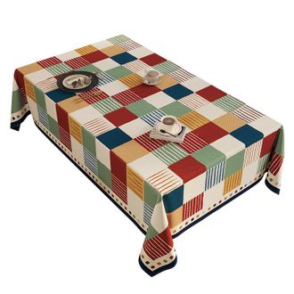 OEM Mantel Rectangular Impermeable Con Aspecto De Lino, Estilo Moderno, Cubremesas Para Cocina Y Comedor, Mesa De Comedor, Mesa De Centro, 140 X 180 Cm