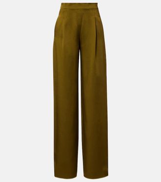 Max Mara Cono satin wide-leg pants