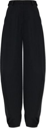 Balenciaga Wijde broek - Dames - Wijde Broeken - Zwart - XS - Katoen - Broeken
