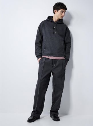 HUGO BOSS Mens Dineto charcoal structured jersey pant Straight fit