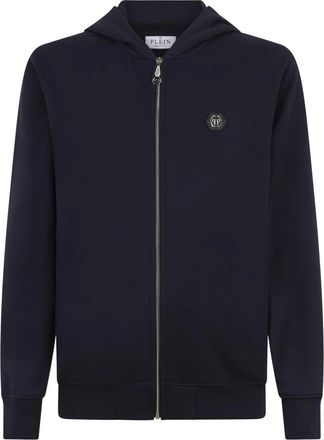 Philipp Plein Heren, Sweatshirts & Hoodies, Blauw, Maat: XL Katoen