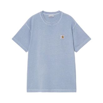 Carhartt Work in Progress Carhartt Wip, T-Shirts, male, Blue, Size: 2XL Nelson T-shirt