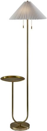 Adesso Uma Shelf Floor Lamp in Antique Brass at Nordstrom